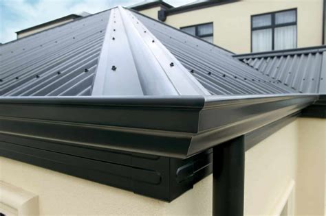 seam metal roof gutters